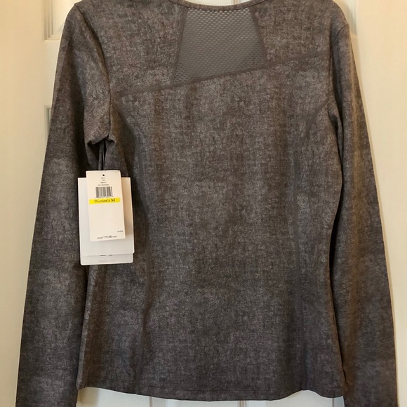 Spyder Gray Activewear Long sleeve Top Size M - Picture 2 of 4
